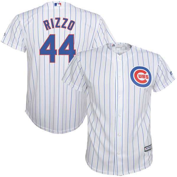 Youth Chicago Cubs #44 Anthony Rizzo White Pinstripe New Cool Base Stitched Jersey JiaSu,We sell and wholesale Youth Chicago Cubs #44 Anthony Rizzo White Pinstripe New Cool Base Stitched Jersey JiaSu on line form chian!